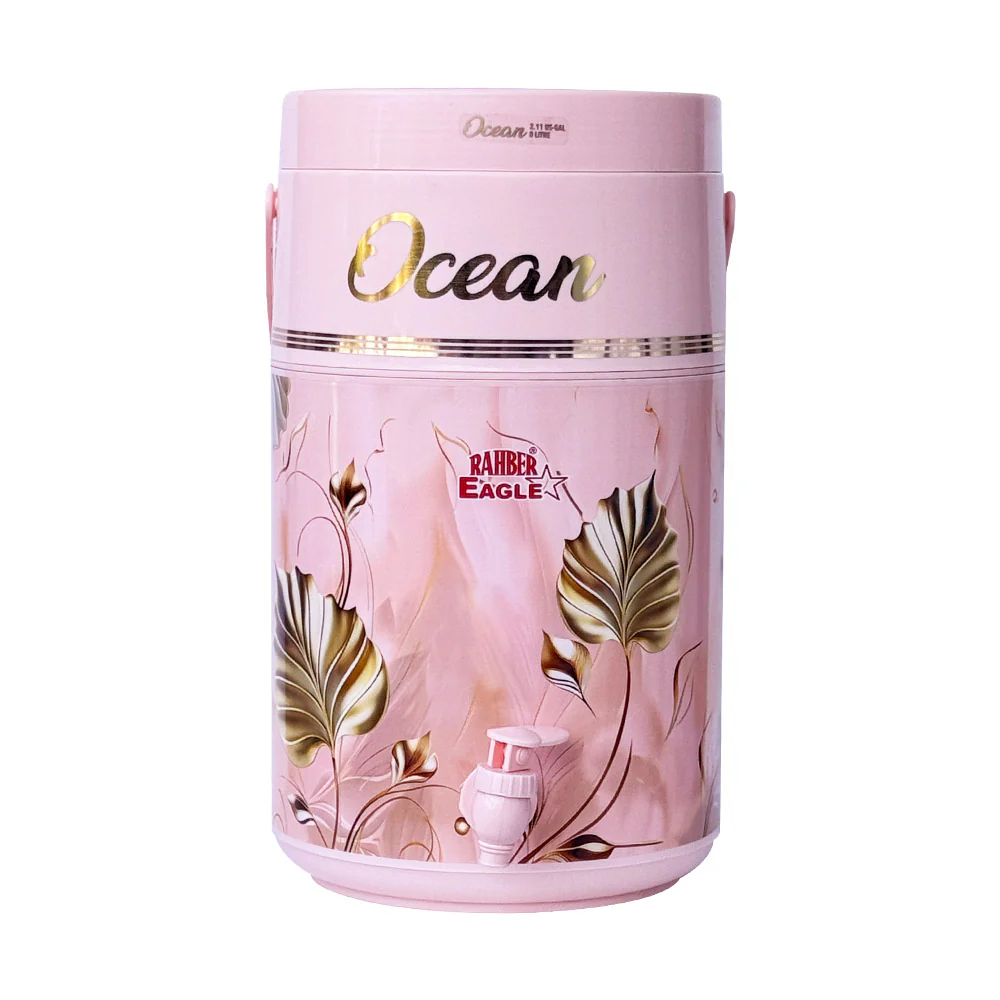 Ocean Cooler (8 Litre) Pink - Gold Leaf